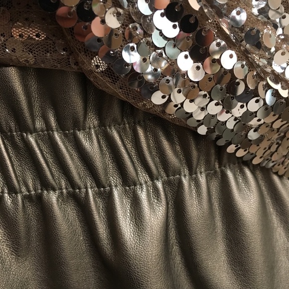 Zara Bronze Metallic Polyester Skirt - Picture 4 of 8